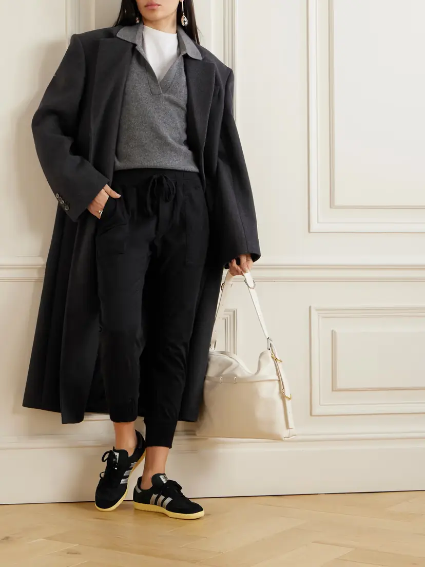 James Perse Jersey-trimmed Cotton-gabardine Track Pants | Thumbnail 2
