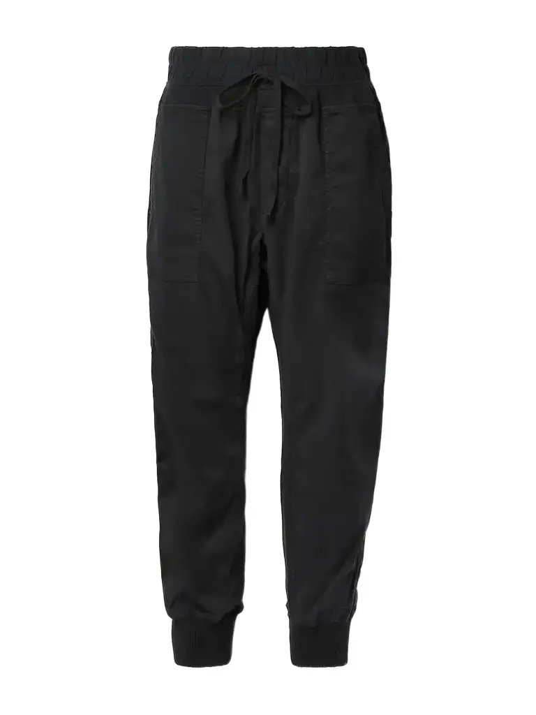 James Perse Jersey-trimmed Cotton-gabardine Track Pants | Image 1 James Perse Jersey-trimmed Cotton-gabardine Track Pants | Image 1