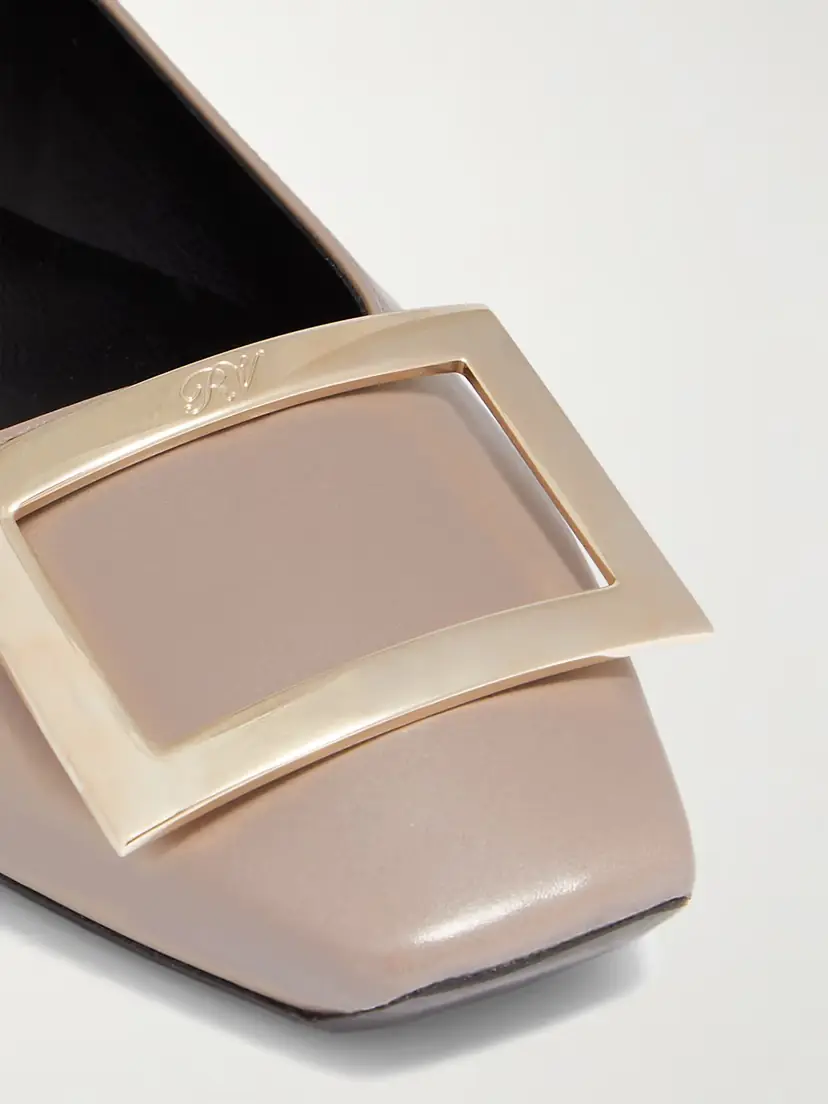 Roger Vivier Quadrata Trompette Embellished Leather Ballet Flats | Thumbnail 4 Roger Vivier Quadrata Trompette Embellished Leather Ballet Flats | Thumbnail 4