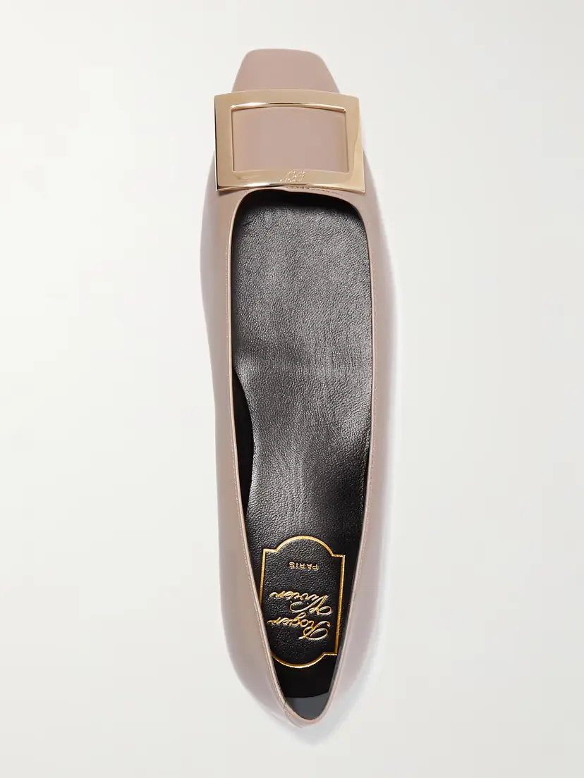 Roger Vivier Quadrata Trompette Embellished Leather Ballet Flats | Thumbnail 5 Roger Vivier Quadrata Trompette Embellished Leather Ballet Flats | Thumbnail 5