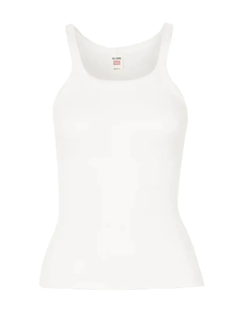 Ribbed Cotton-jersey Tank
