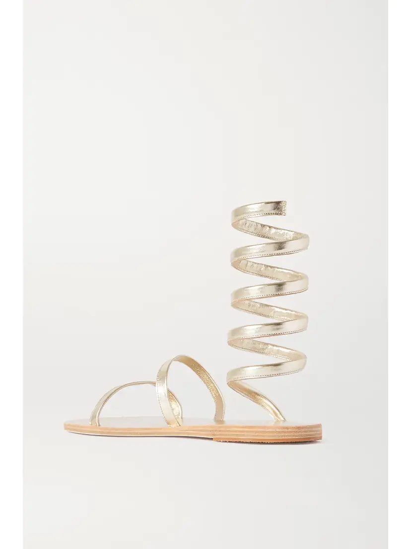 Ancient Greek Sandals Ofis Metallic Leather Sandals | Thumbnail 3 Ancient Greek Sandals Ofis Metallic Leather Sandals | Thumbnail 3