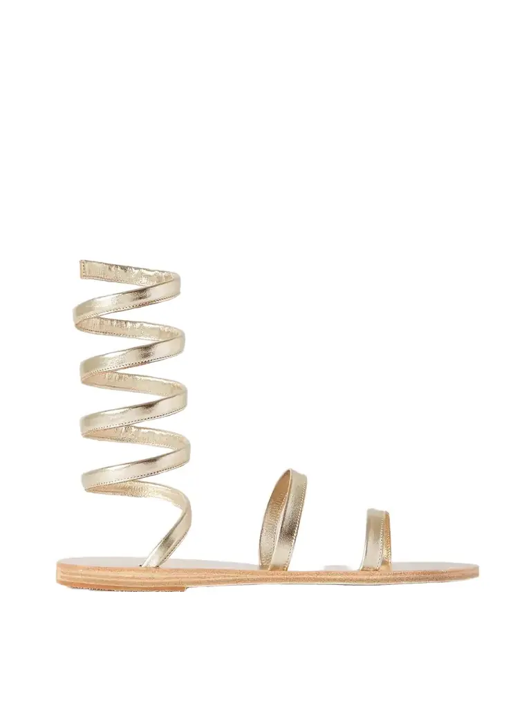Ofis Metallic Leather Sandals