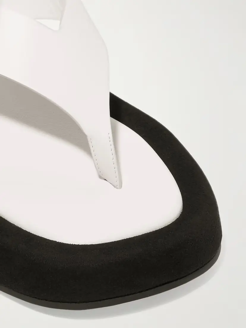 The Row Ginza Two-tone Leather And Suede Platform Flip Flops | Thumbnail 4 The Row Ginza Two-tone Leather And Suede Platform Flip Flops | Thumbnail 4