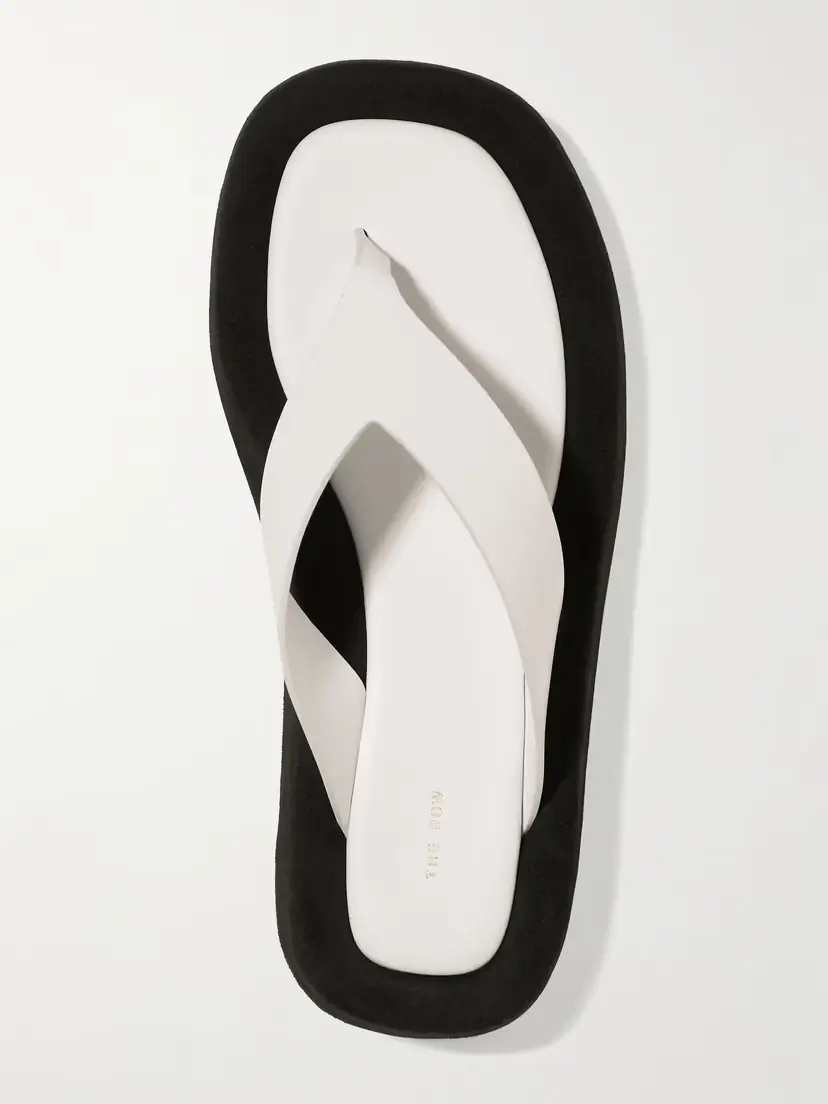 The Row Ginza Two-tone Leather And Suede Platform Flip Flops | Thumbnail 5 The Row Ginza Two-tone Leather And Suede Platform Flip Flops | Thumbnail 5