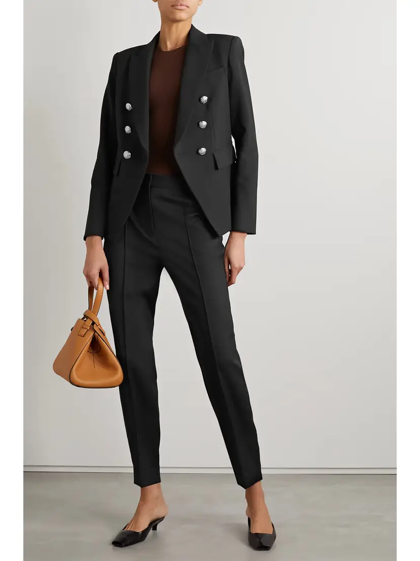 Veronica Beard Miller Dickey Double-breasted Grain De Poudre Blazer | Thumbnail 2