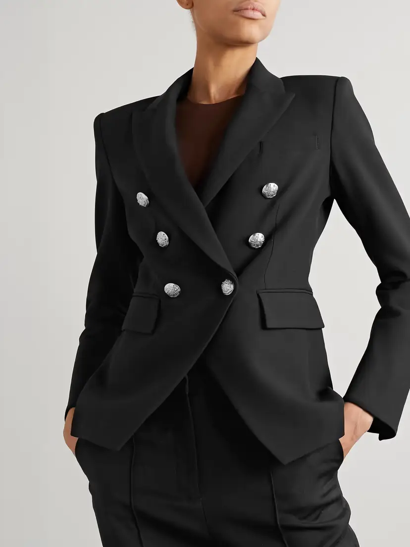 Veronica Beard Miller Dickey Double-breasted Grain De Poudre Blazer | Thumbnail 3