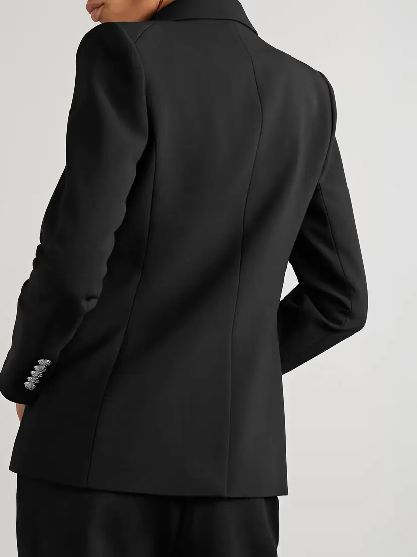 Veronica Beard Miller Dickey Double-breasted Grain De Poudre Blazer | Thumbnail 4