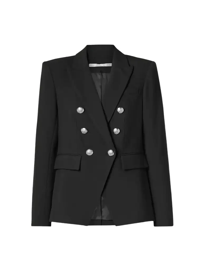Miller Dickey Double-breasted Grain De Poudre Blazer Miller Dickey Double-breasted Grain De Poudre Blazer