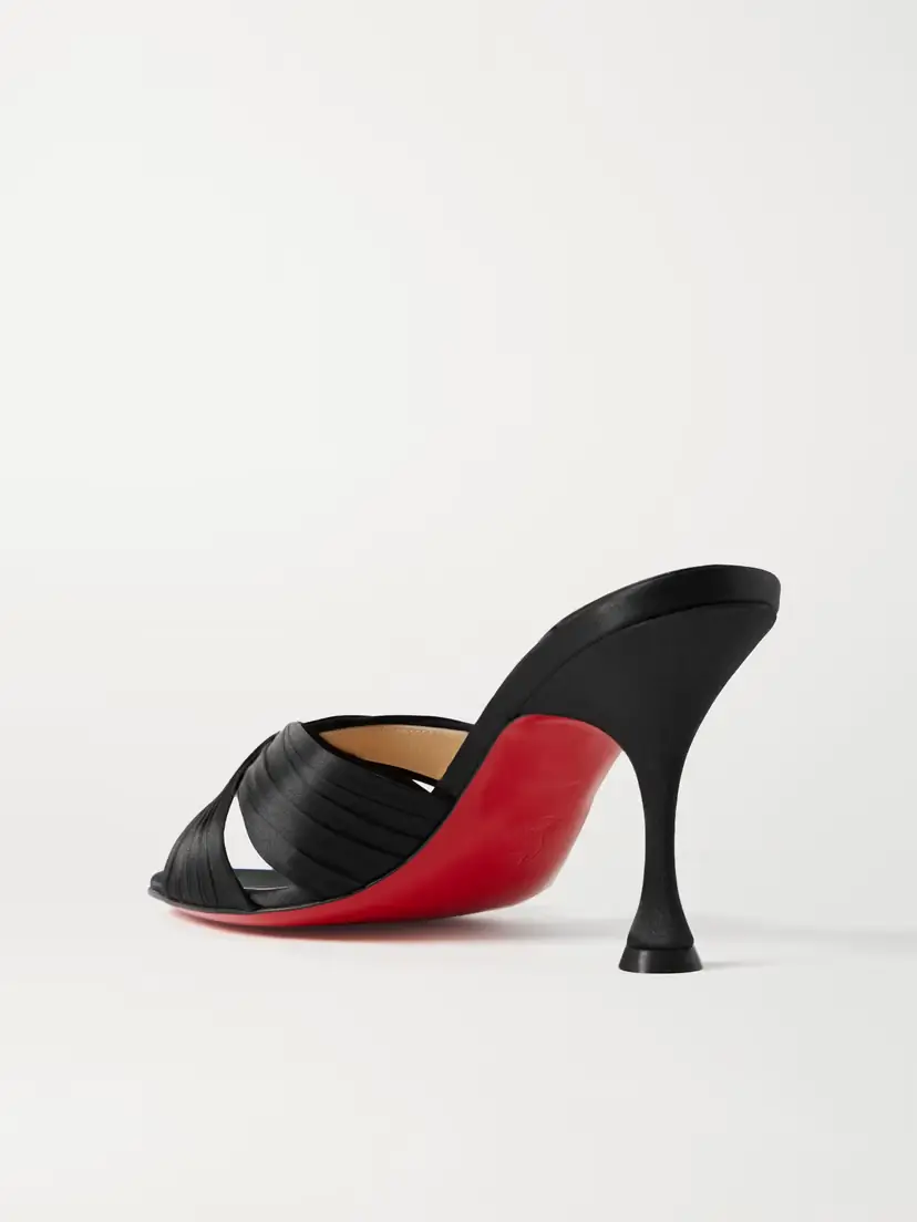 Christian Louboutin Nicol Is Back 85 Satin Mules | Thumbnail 3 Christian Louboutin Nicol Is Back 85 Satin Mules | Thumbnail 3