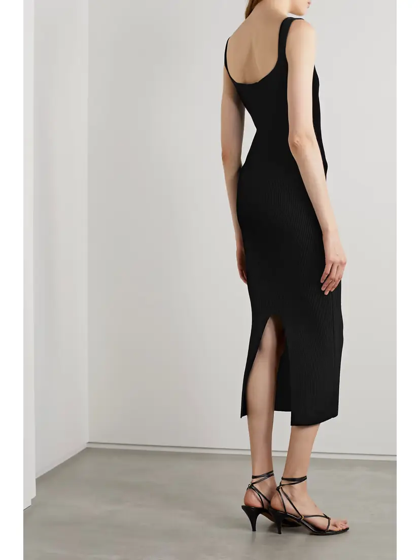 Khaite Nina Ribbed-knit Midi Dress | Thumbnail 3