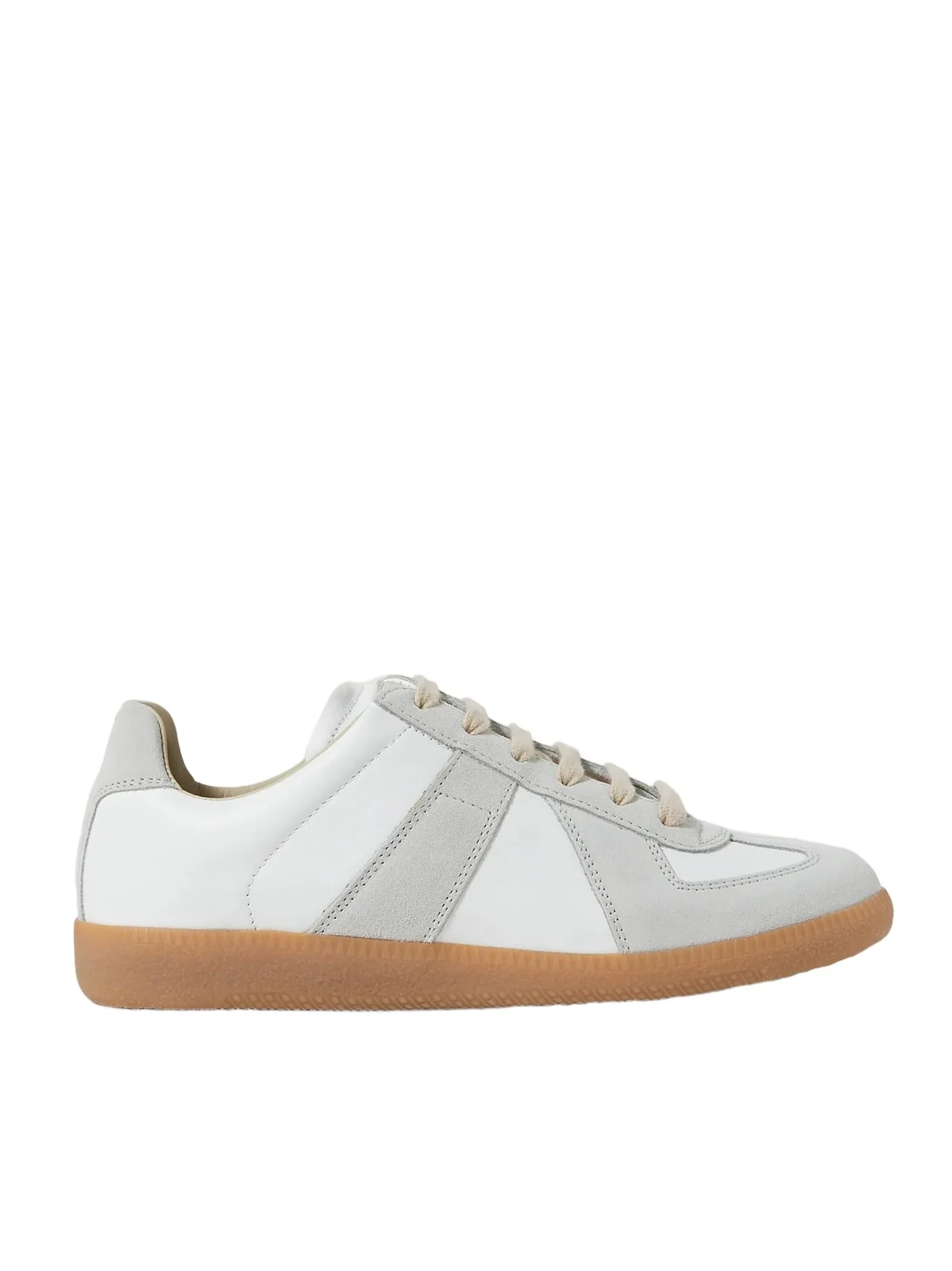 Replica Leather And Suede Sneakers - Neutrals