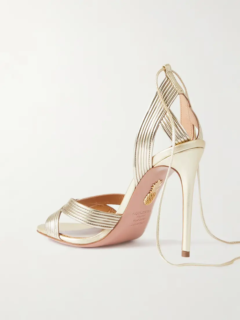Aquazzura Ari 105 Metallic Leather Sandals | Thumbnail 3 Aquazzura Ari 105 Metallic Leather Sandals | Thumbnail 3