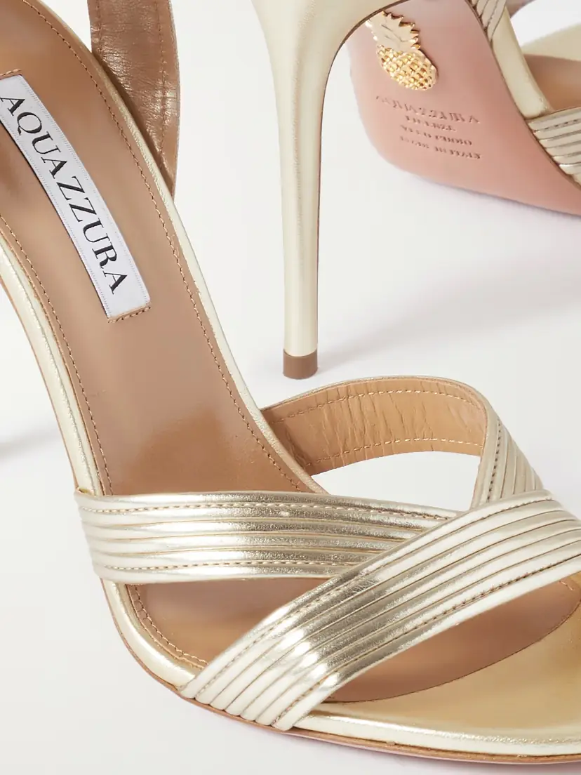 Aquazzura Ari 105 Metallic Leather Sandals | Thumbnail 4 Aquazzura Ari 105 Metallic Leather Sandals | Thumbnail 4
