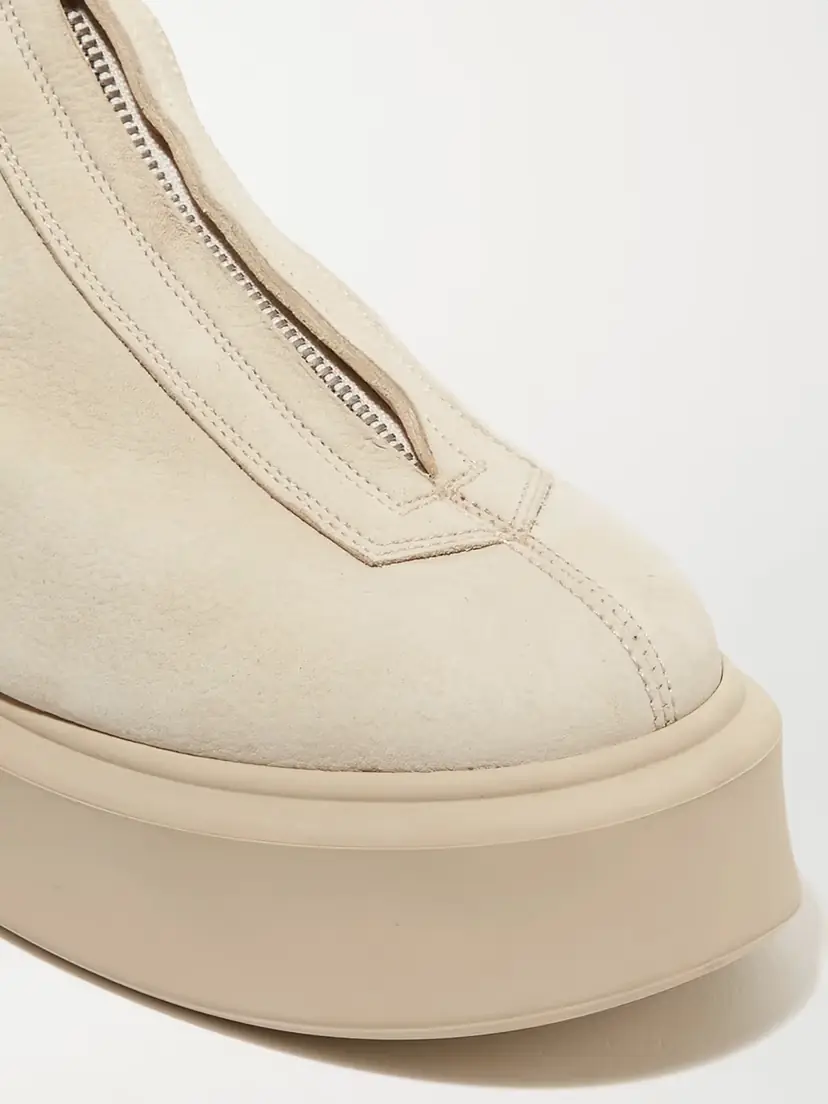 The Row Nobilis Textured-nubuck Platform Ankle Boots | Thumbnail 4