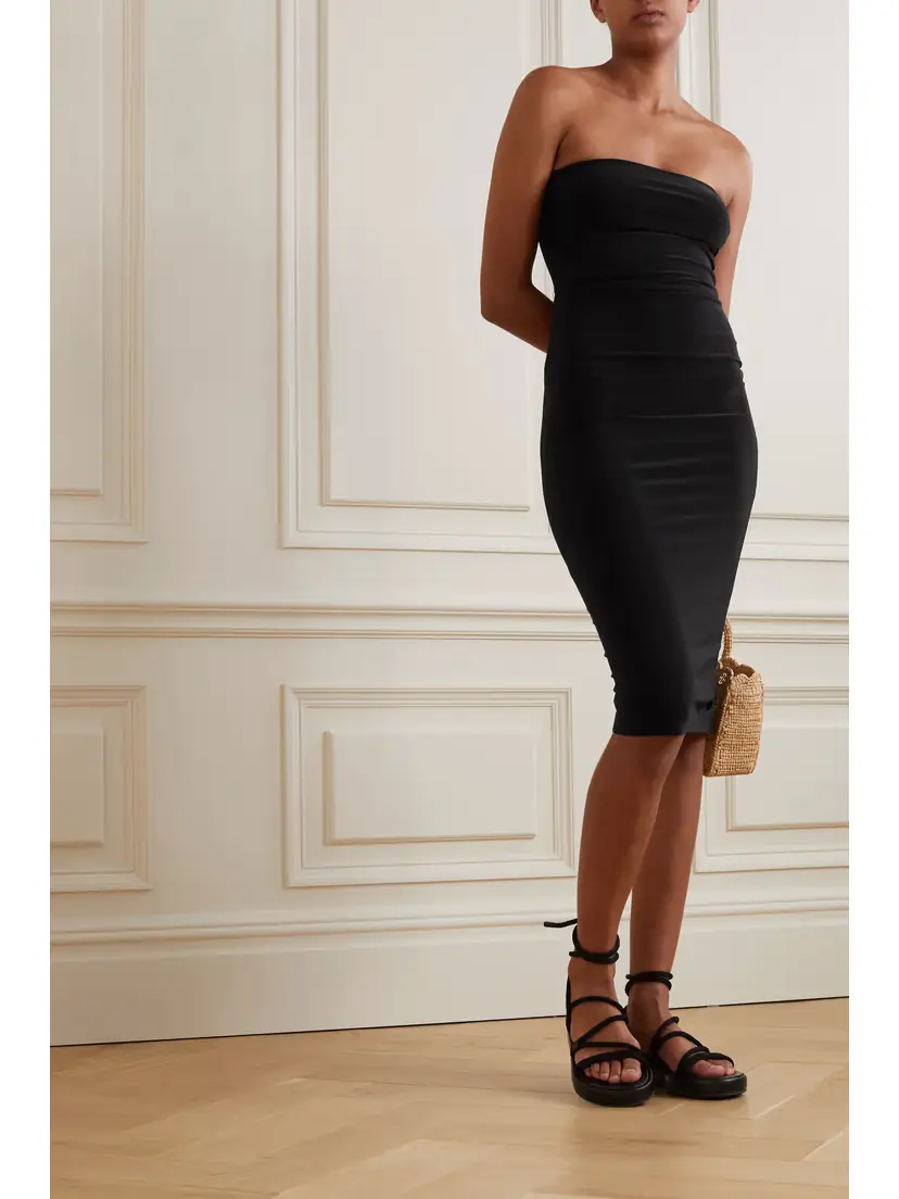 Norma Kamali Strapless Stretch-jersey Dress | Thumbnail 2 Norma Kamali Strapless Stretch-jersey Dress | Thumbnail 2