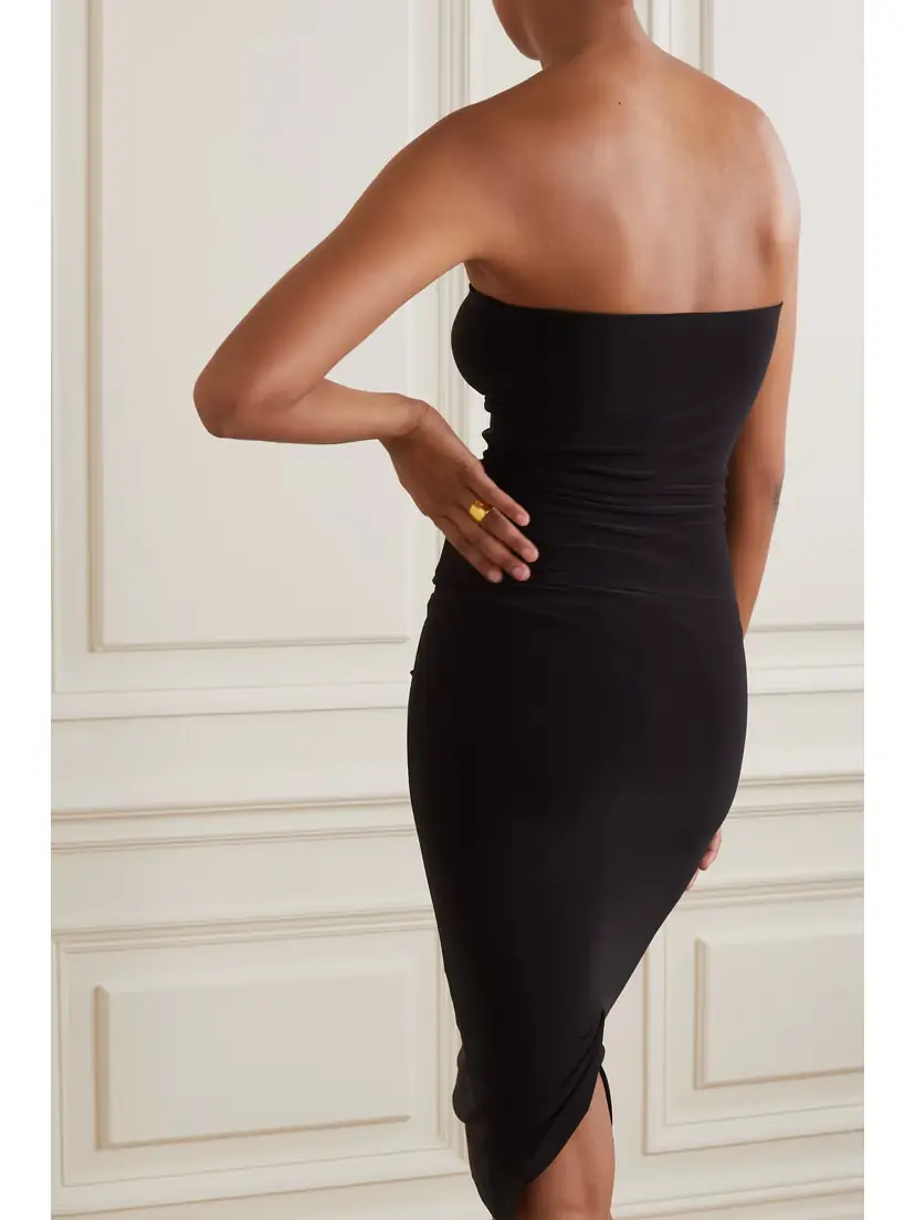 Norma Kamali Strapless Stretch-jersey Dress | Thumbnail 3 Norma Kamali Strapless Stretch-jersey Dress | Thumbnail 3