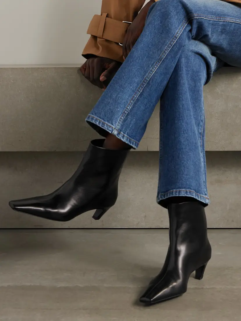 Khaite Arizona Leather Ankle Boots | Thumbnail 2