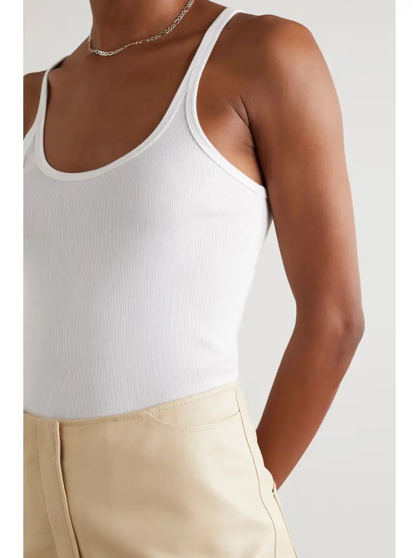 TOTEME + Net Sustain Ribbed Stretch Organic Cotton-jersey Tank | Thumbnail 3 TOTEME + Net Sustain Ribbed Stretch Organic Cotton-jersey Tank | Thumbnail 3