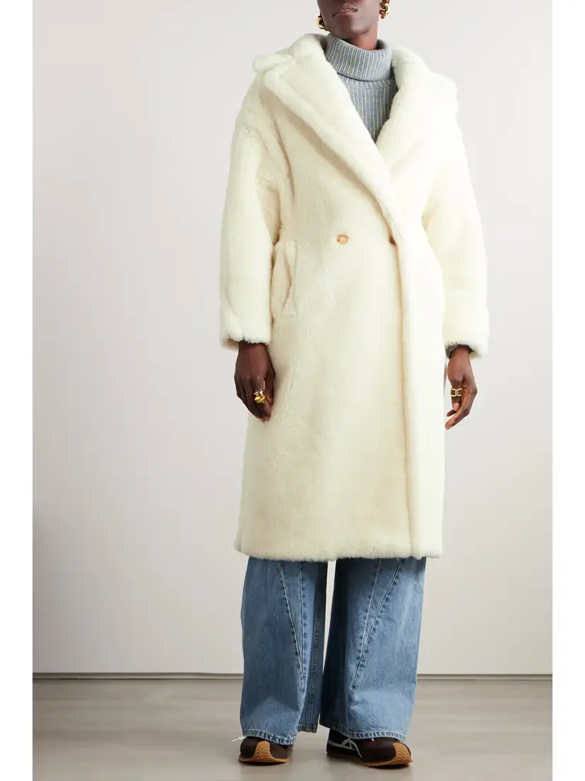 Max Mara Tedgirl Double-breasted Alpaca, Wool And Silk-blend Coat | Thumbnail 3 Max Mara Tedgirl Double-breasted Alpaca, Wool And Silk-blend Coat | Thumbnail 3