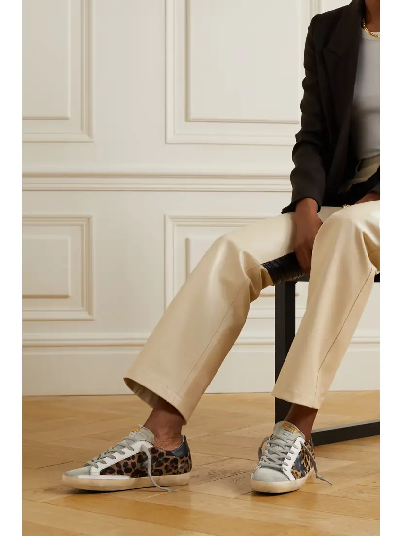Golden Goose Superstar Distressed Leopard-print Calf Hair, Leather And Suede Sneakers - Animal print | Thumbnail 2 Golden Goose Superstar Distressed Leopard-print Calf Hair, Leather And Suede Sneakers - Animal print | Thumbnail 2