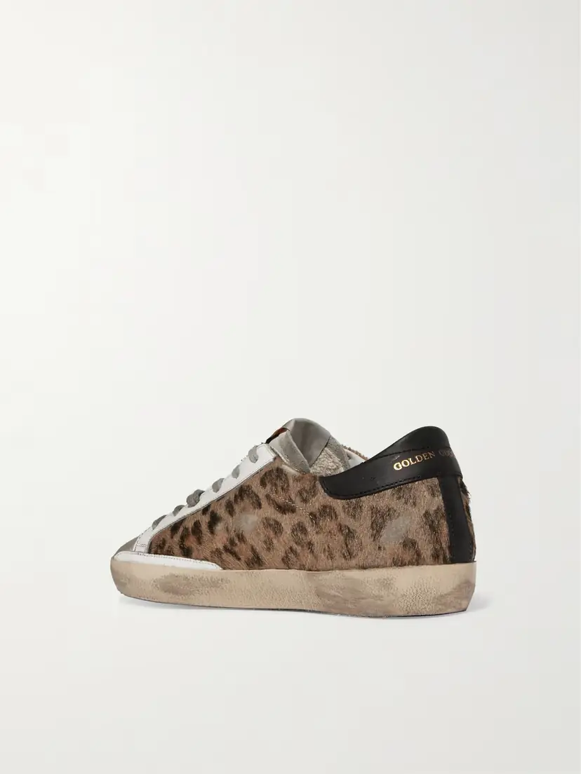 Golden Goose Superstar Distressed Leopard-print Calf Hair, Leather And Suede Sneakers - Animal print | Thumbnail 3 Golden Goose Superstar Distressed Leopard-print Calf Hair, Leather And Suede Sneakers - Animal print | Thumbnail 3