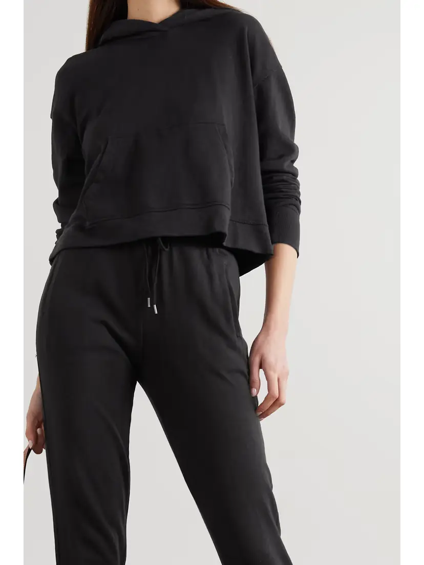 James Perse Cropped Cotton-jersey Hoodie | Thumbnail 3 James Perse Cropped Cotton-jersey Hoodie | Thumbnail 3