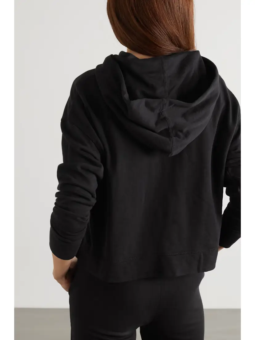 James Perse Cropped Cotton-jersey Hoodie | Thumbnail 4 James Perse Cropped Cotton-jersey Hoodie | Thumbnail 4