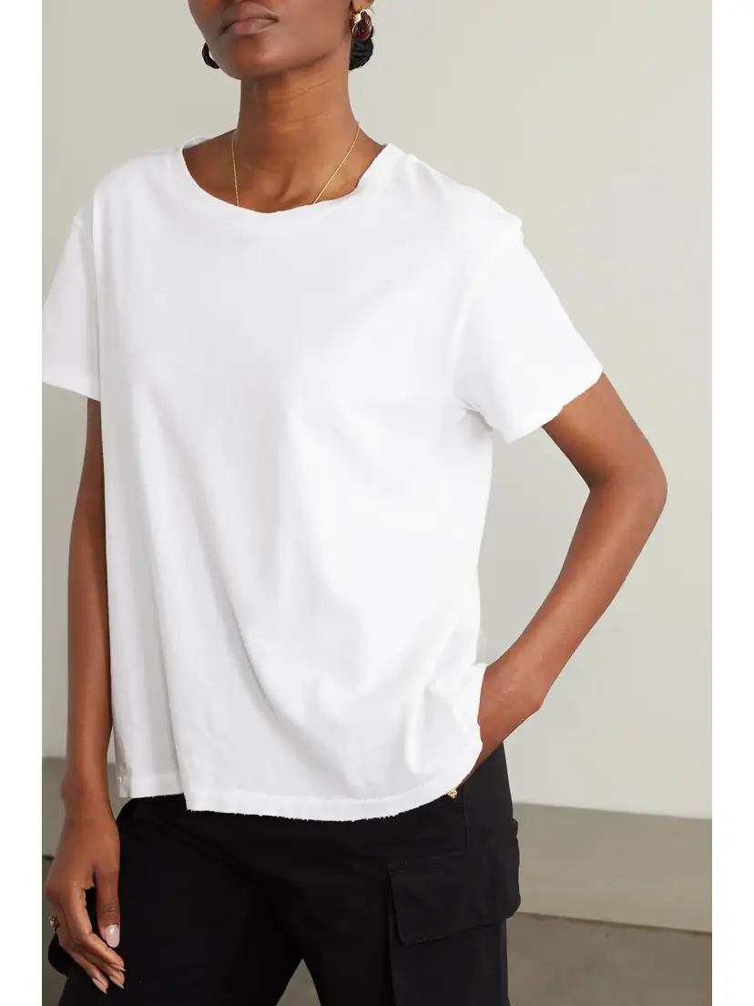 Nili Lotan Brady Distressed Cotton-jersey T-shirt | Thumbnail 3