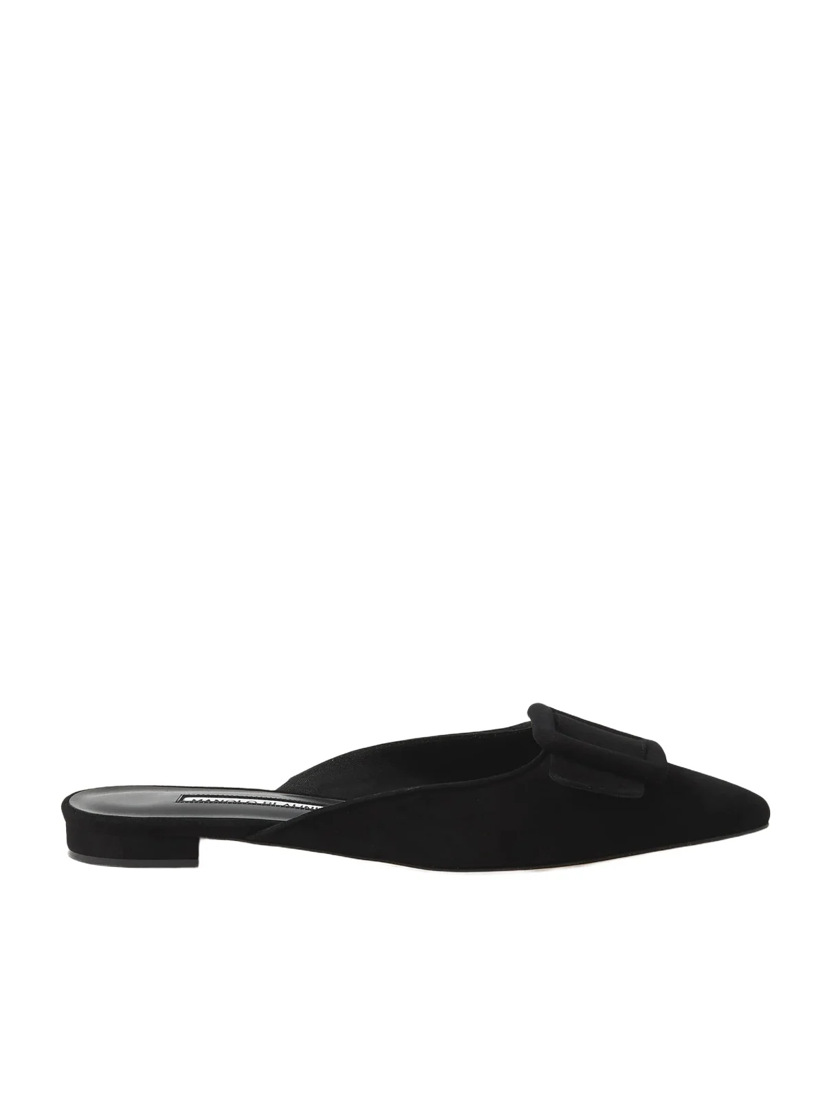 Maysale Buckled Suede Point-toe Flats
