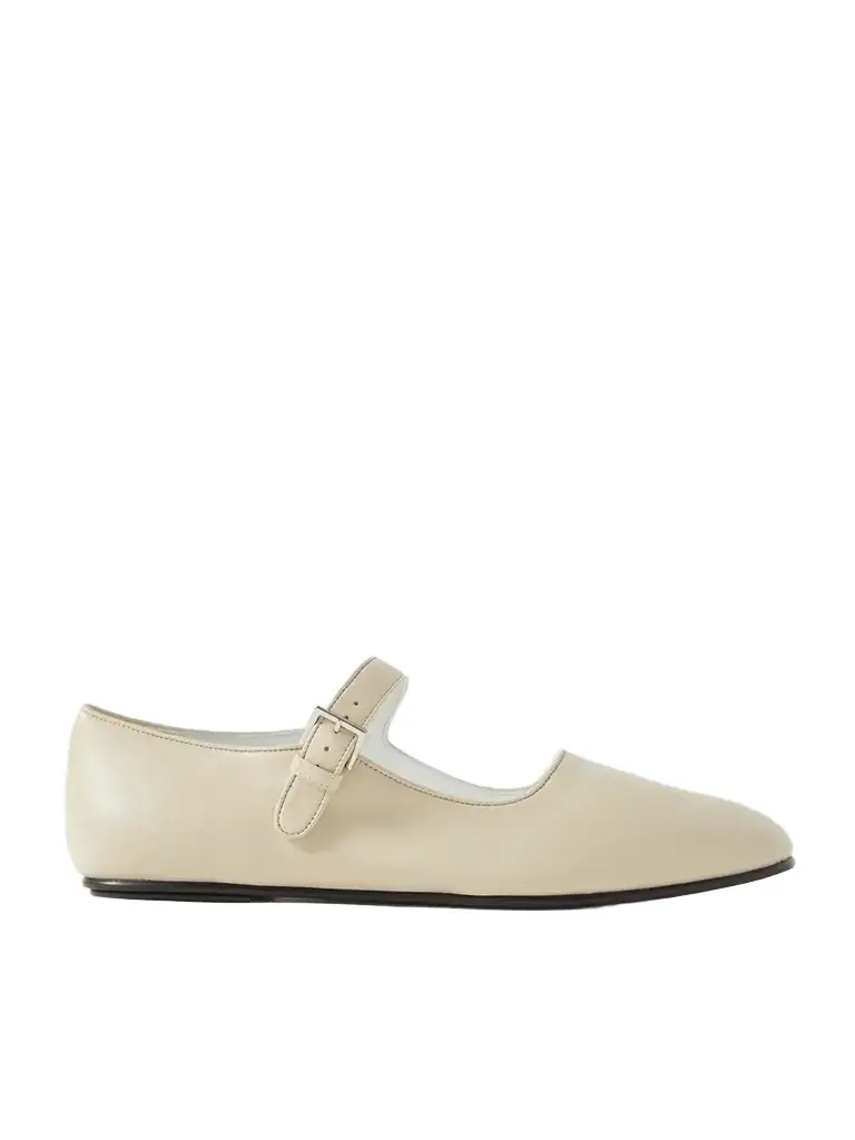 Ava Leather Mary Jane Ballet Flats