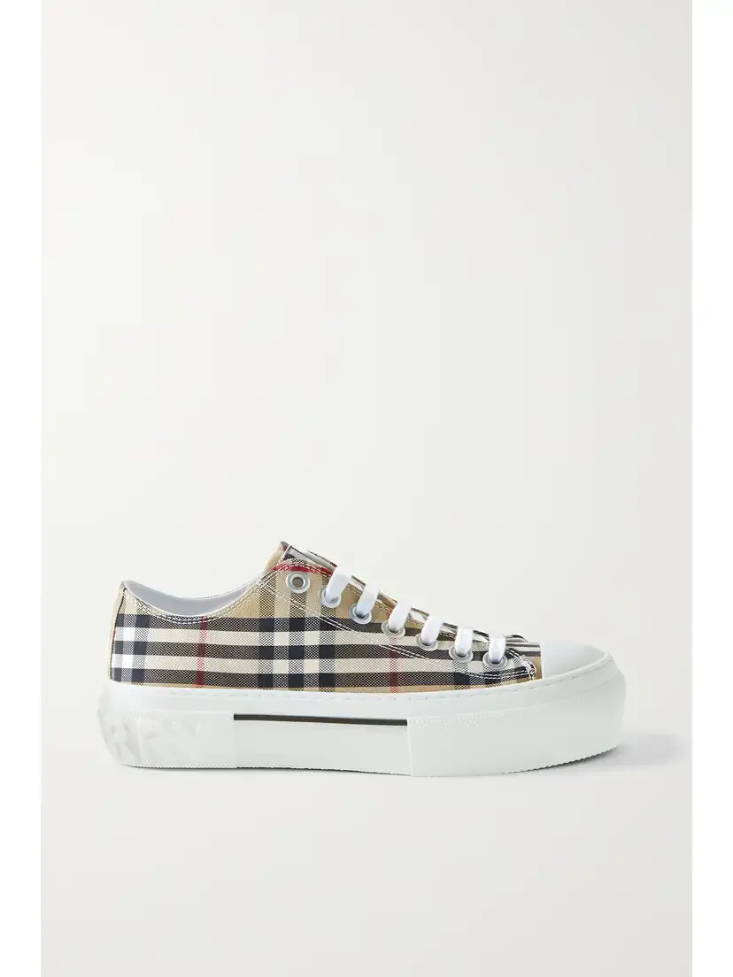 Burberry Checked Canvas Sneakers | Image 1 Burberry Checked Canvas Sneakers | Image 1