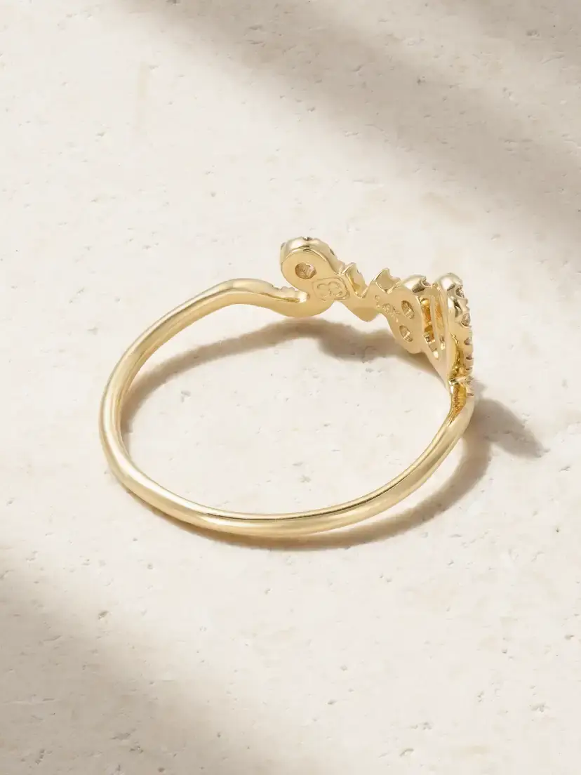 Sydney Evan Love 14-karat Gold Diamond Ring | Thumbnail 3
