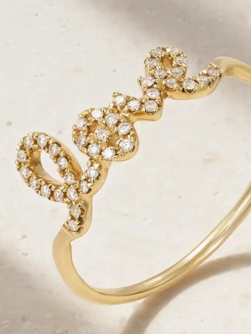 Sydney Evan Love 14-karat Gold Diamond Ring | Thumbnail 4