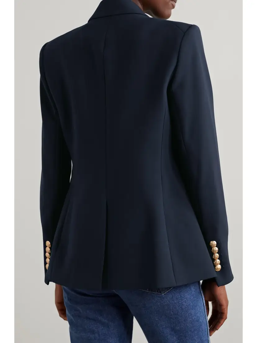 Veronica Beard Miller Dickey Double-breasted Grain De Poudre Blazer | Thumbnail 4 Veronica Beard Miller Dickey Double-breasted Grain De Poudre Blazer | Thumbnail 4