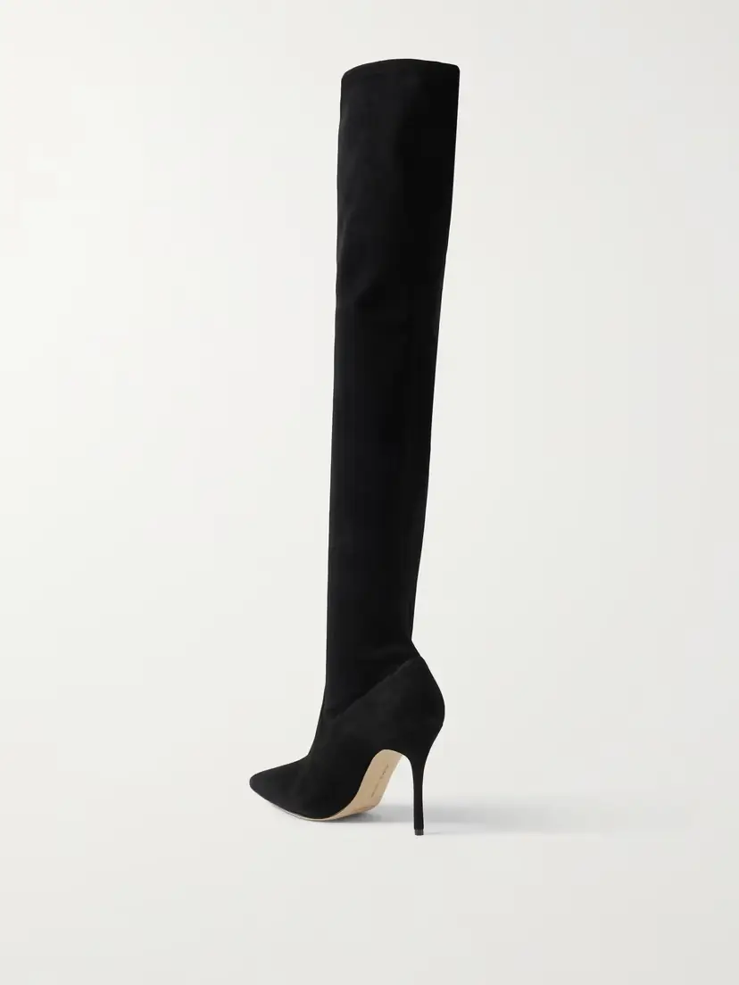 Manolo Blahnik Pascalarehi 105 Suede Over-the-knee Boots | Thumbnail 3 Manolo Blahnik Pascalarehi 105 Suede Over-the-knee Boots | Thumbnail 3
