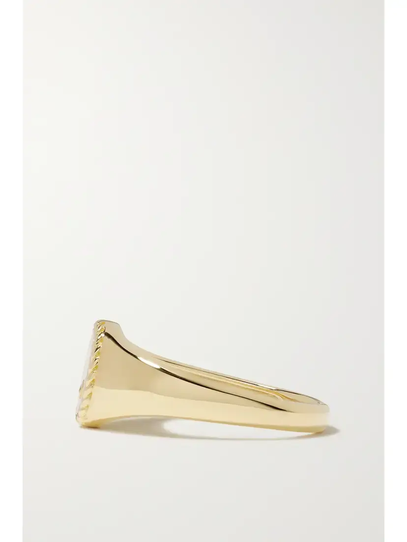 Yvonne Léon 9-karat Gold, Mother-of-pearl And Diamond Signet Ring | Thumbnail 5 Yvonne Léon 9-karat Gold, Mother-of-pearl And Diamond Signet Ring | Thumbnail 5