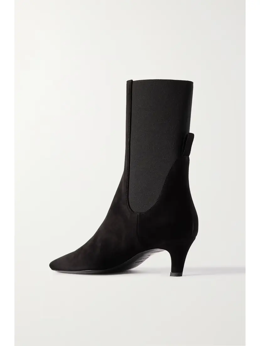 TOTEME The Mid Heel Suede Chelsea Boots | Thumbnail 3