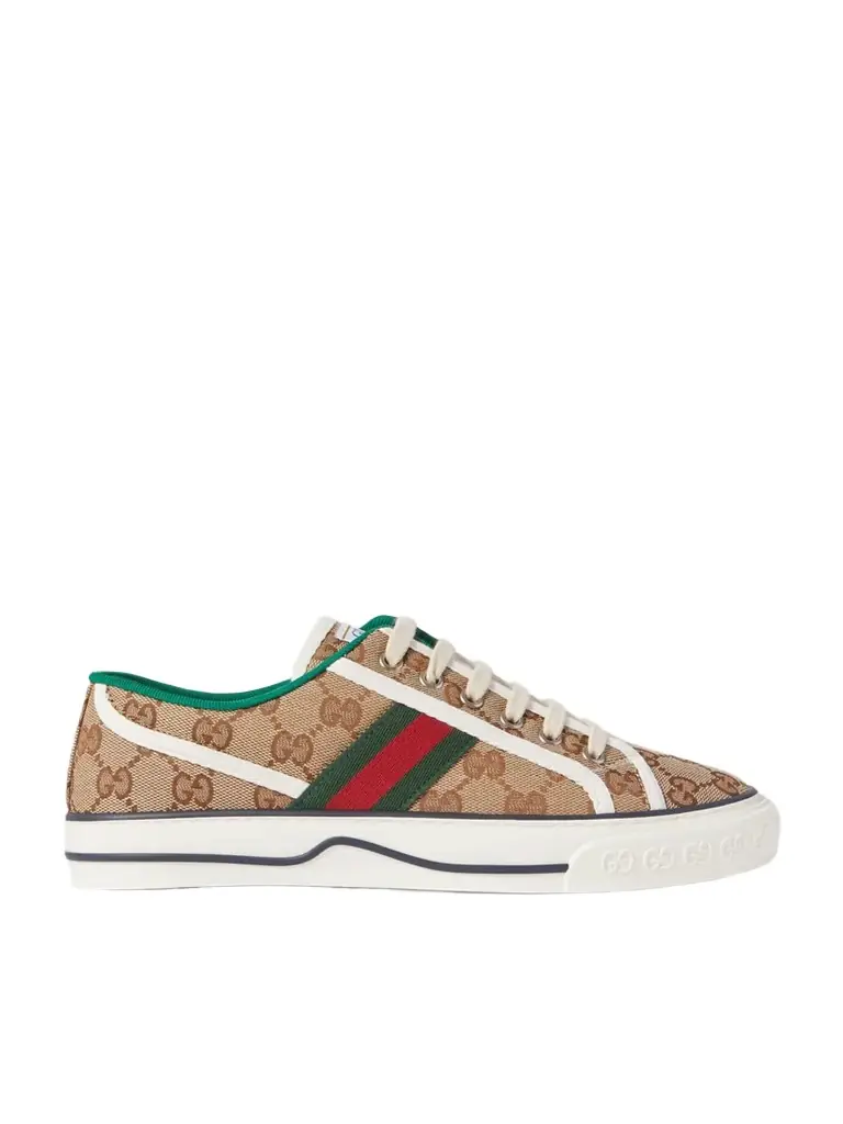 Gucci Tennis 1977 Logo-embroidered Canvas Sneakers | Image 1 Gucci Tennis 1977 Logo-embroidered Canvas Sneakers | Image 1
