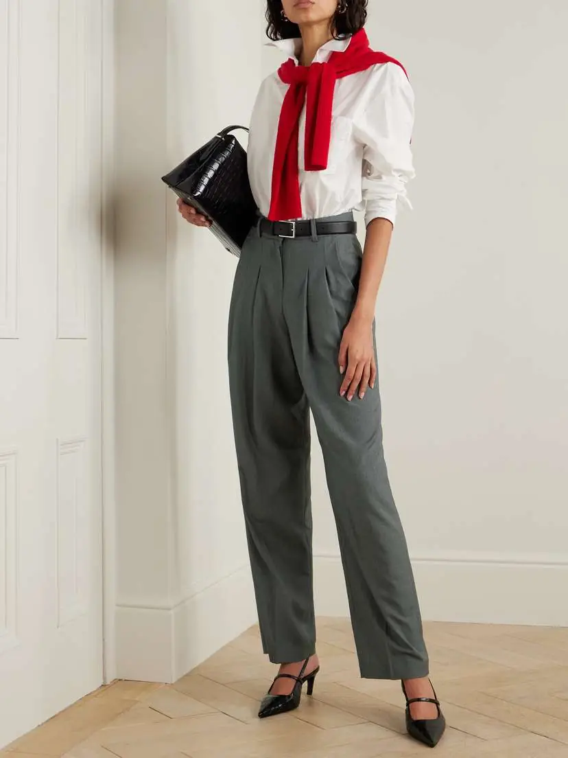 The Frankie Shop Gelso Pleated Tencel-blend Straight-leg Pants | Thumbnail 2 The Frankie Shop Gelso Pleated Tencel-blend Straight-leg Pants | Thumbnail 2