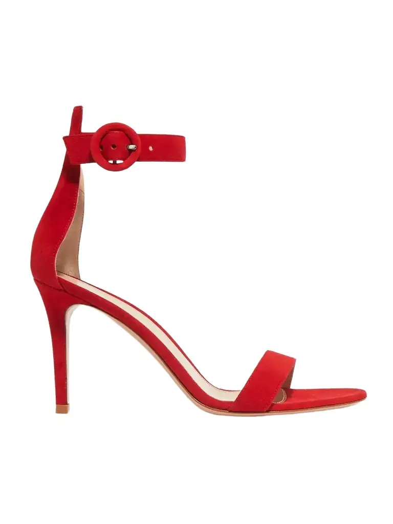 Gianvito Rossi Portofino 85 Suede Sandals | Image 1 Gianvito Rossi Portofino 85 Suede Sandals | Image 1