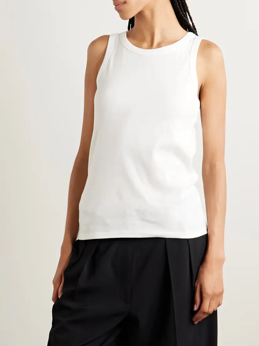 The Row Essentials Frankie Organic Cotton-jersey Tank | Thumbnail 3 The Row Essentials Frankie Organic Cotton-jersey Tank | Thumbnail 3