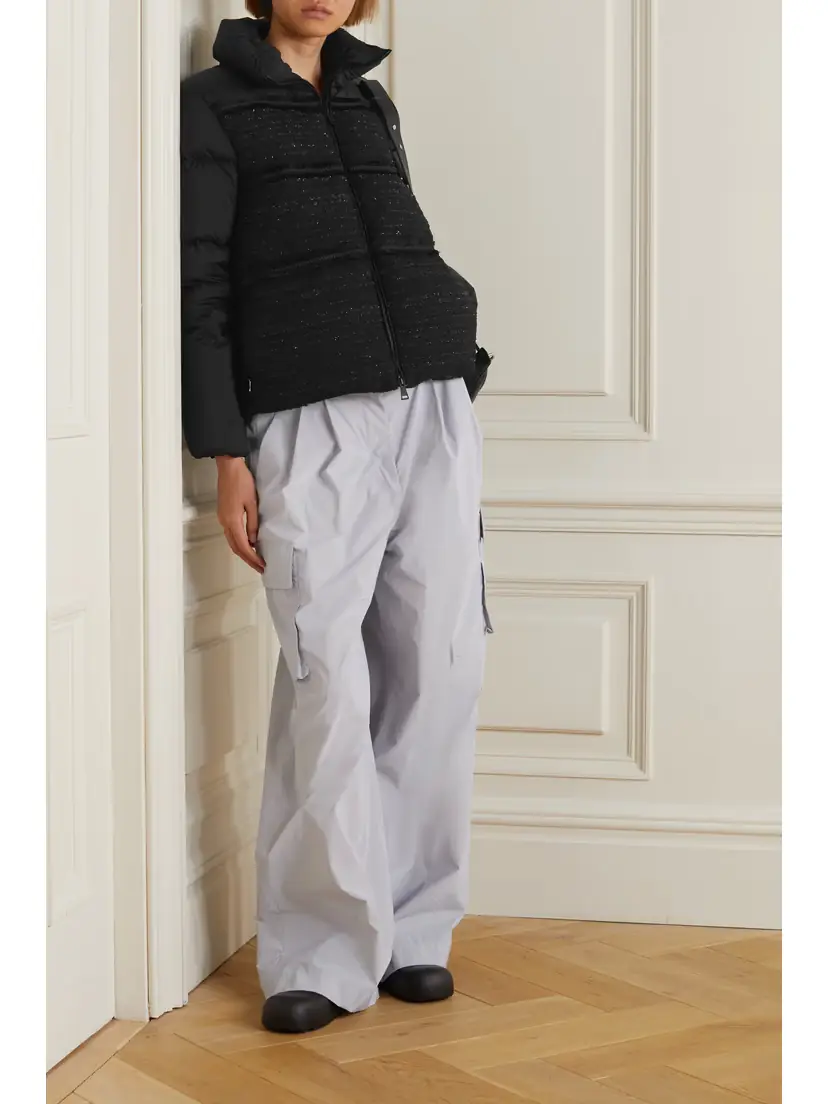 Moncler Aucun Quilted Tweed-lamé And Shell Down Jacket | Thumbnail 2 Moncler Aucun Quilted Tweed-lamé And Shell Down Jacket | Thumbnail 2