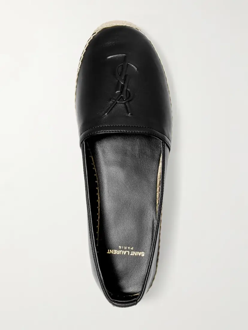 Saint Laurent Cassandre Logo-embossed Leather Espadrilles | Thumbnail 5