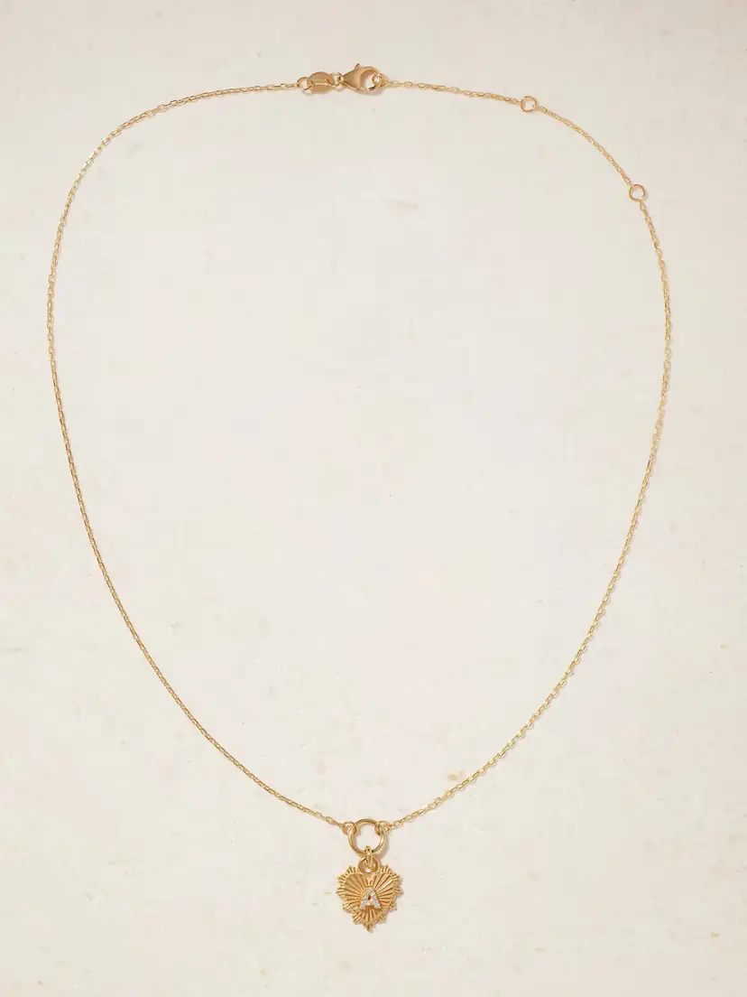 Foundrae Initial 18-karat Gold Diamond Necklace | Thumbnail 4 Foundrae Initial 18-karat Gold Diamond Necklace | Thumbnail 4