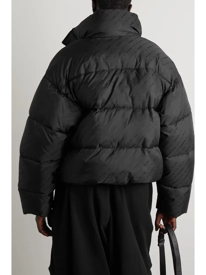 Balenciaga Cropped Quilted Padded Shell-jacquard Jacket | Thumbnail 4