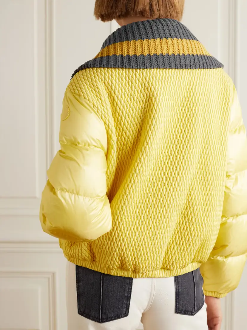 Moncler Apront Cropped Quilted Shell Down Bomber Jacket | Thumbnail 4 Moncler Apront Cropped Quilted Shell Down Bomber Jacket | Thumbnail 4