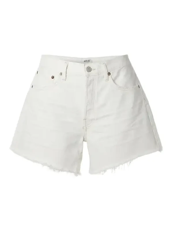 Parker Long Distressed Denim Shorts