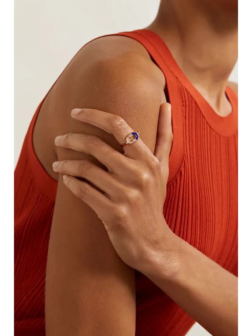 Viltier Magnetic 18-karat Gold, Lapis Lazuli And Diamond Ring | Thumbnail 2
