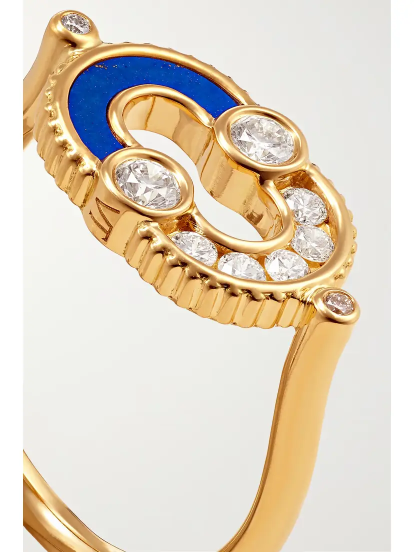 Viltier Magnetic 18-karat Gold, Lapis Lazuli And Diamond Ring | Thumbnail 4